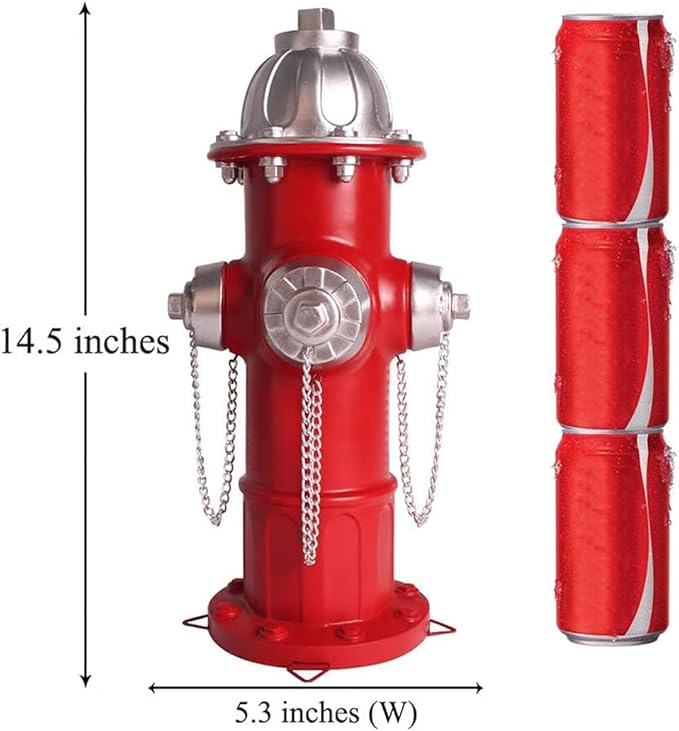 Dog Puppy Pee Post and Gift - Fire Hydrant Garden Decor Statue - Large, for Dogs