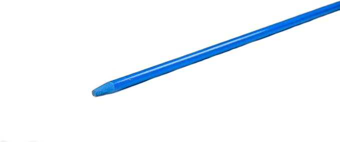 4ft Pro Snow Stakes - 48" x 5/16" Driveway Markers, Pointed Tip, Hy Viz Reflective Tape, Armor Cap (Choose Color/Quantity) (20, Blue)