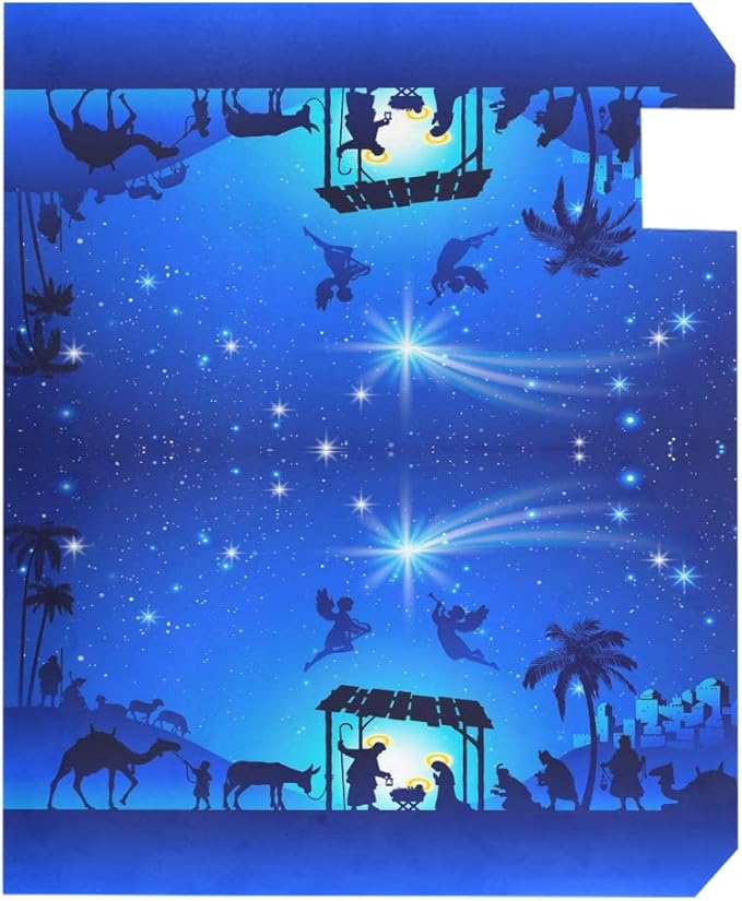 ALAZA Christmas Nativity Scene Magnetic Mailbox Cover MailWraps Garden Yard Home Decor for Outside Standard Size-18"x 20.8"