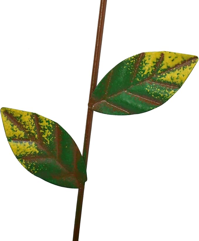 Veclotch 4Pcs Metal Flower Garden Stakes, 16"" H Rustic Flowers Yard Stake Decorative Spring Outdoor Garden Decor Planter Flower Pot Metal Flower Stick for Patio,Lawn,Yard,Pathway (Flower)