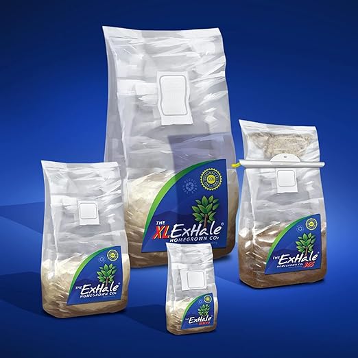 ExHale Homegrown CO2 Micro (2 Pack) - CO2 Bags for Indoor Grow Rooms & Tents - CO2 for Grow Tents - Foliage Mushroom Bags - 1.5 lbs. Each