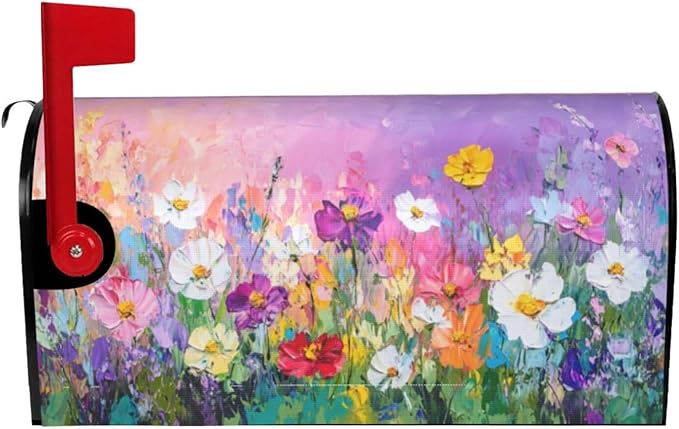 Flower Mailbox Covers Magnetic Letterbox Covers 21x18 Inch for Garden Outdoor Decoration