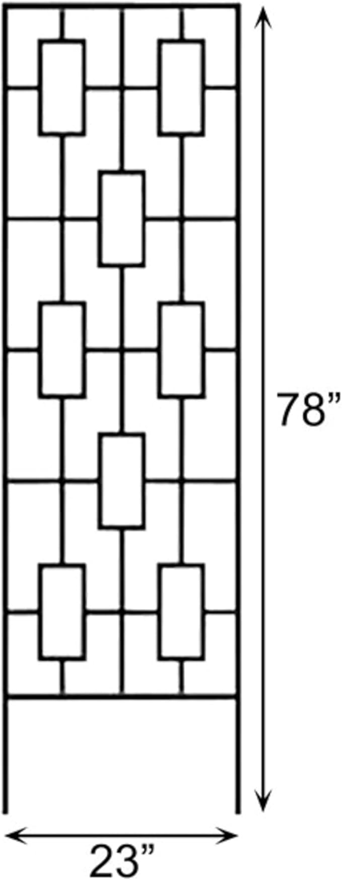 Panacea Contemporary Trellis, Black, 78" H