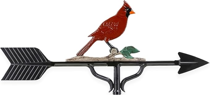 Montague Metal Products 32-Inch Weathervane with Color Cardinal Ornament