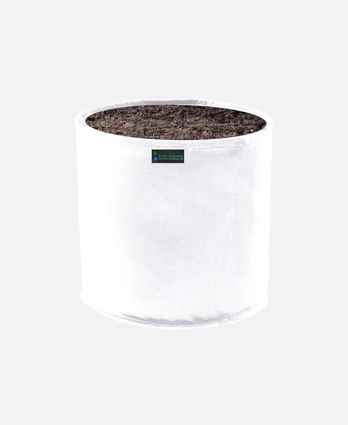 Commercial Grow Bag Pack of 10, Air Pruning Mesh Fabric Plant Containers (15 Gallon, White)