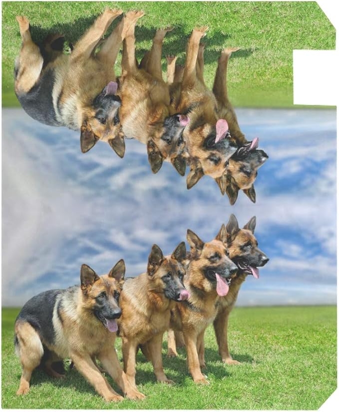WOOR German Shepherd Dog Magnetic Mailbox Cover Standard Size for Garden Yard Outdoor Decorations-18 x 20.8"