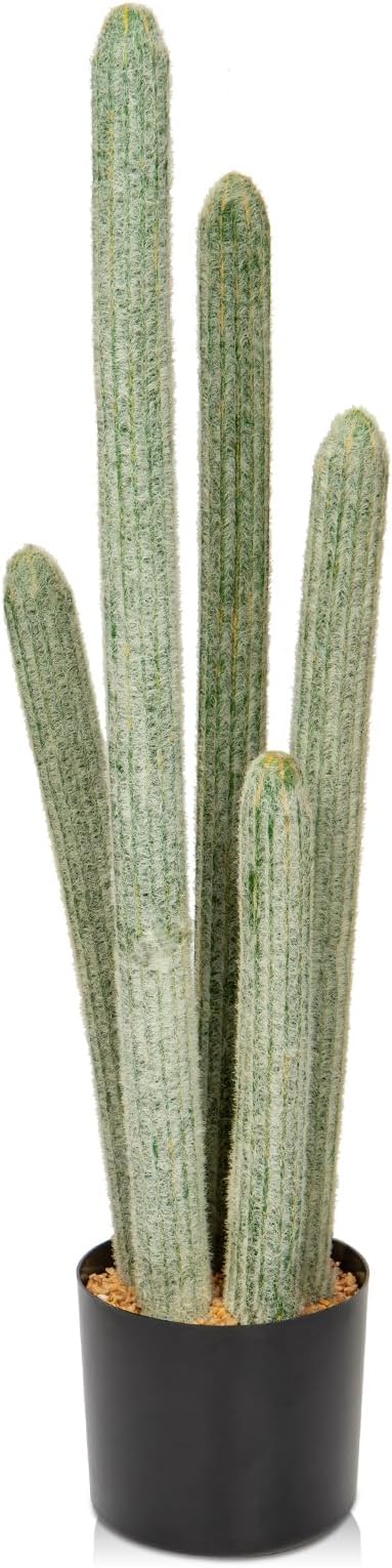 DILATATA 29.5” Tall Fake Cactus Plant Potted Large Cactus 'Old Man Cactus' Big Cacti Plants Artificial Cactus for Home Garden Office Decor Housewarming Gifts Faux Cacti