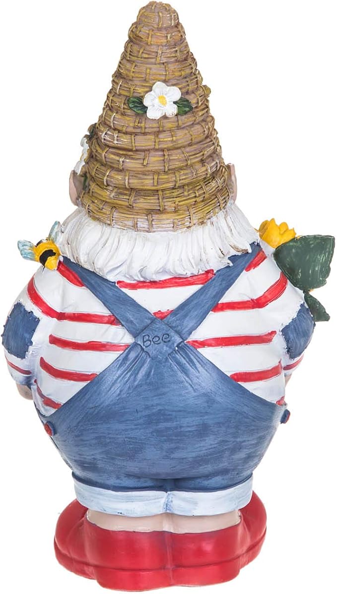 Topadorn Garden Gnome Statue with Sunflower Weather-Resistant Resin Garden Gnome Sculpture for Outdoor Yard Decor,Lawn Ornament and Gift for Garden Lovers