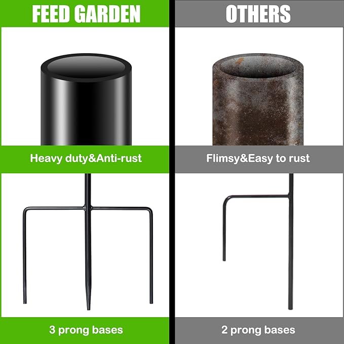 FEED GARDEN 48 Inch Small Shepherd Hooks for Outdoor, Garden Hook for Lanterns, Sheperd Hooks for Hanging Plants, Bird Feeders, Solar Lights, Mason Jars, Weddings Decor, 4 Pack