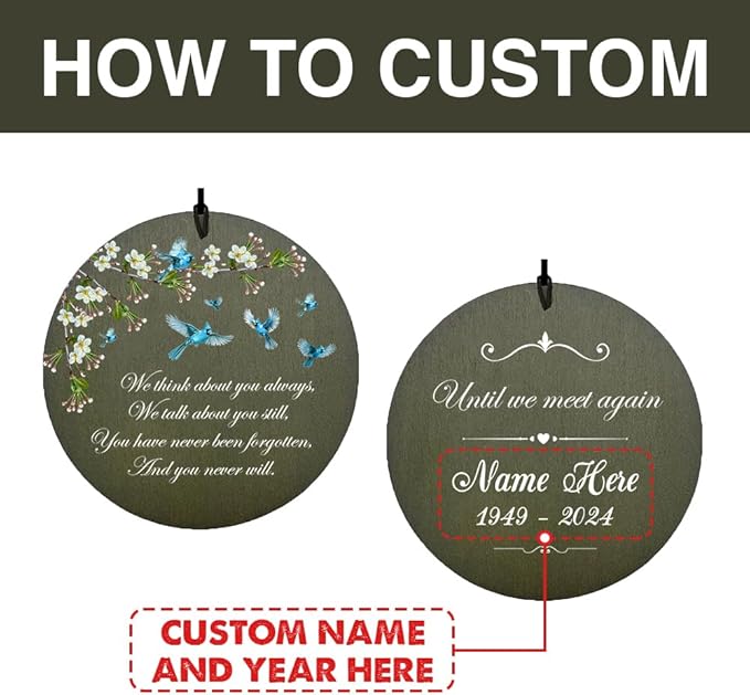 Personalized Sympathy Wind Chimes, Sympathy Memorial Gifts for Loss of Father, Remembrance Windchimes Loss of A Loved One, Memory Bereavement & Funeral Gifts, Product in USA