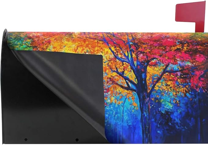 ALAZA Autumn Fall Trees Magnetic Mailbox Cover Oversized for Garden Yard Outdoor Decorations-25.5" x20.8