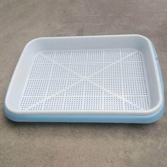 Plastic Growing Trays, Seed Tray with Germination Layer and Water Storage Layer, Double-Layer Design, for Seedlings, Indoor Gardening, Growing Microgreens, Wheatgrass(Blue)