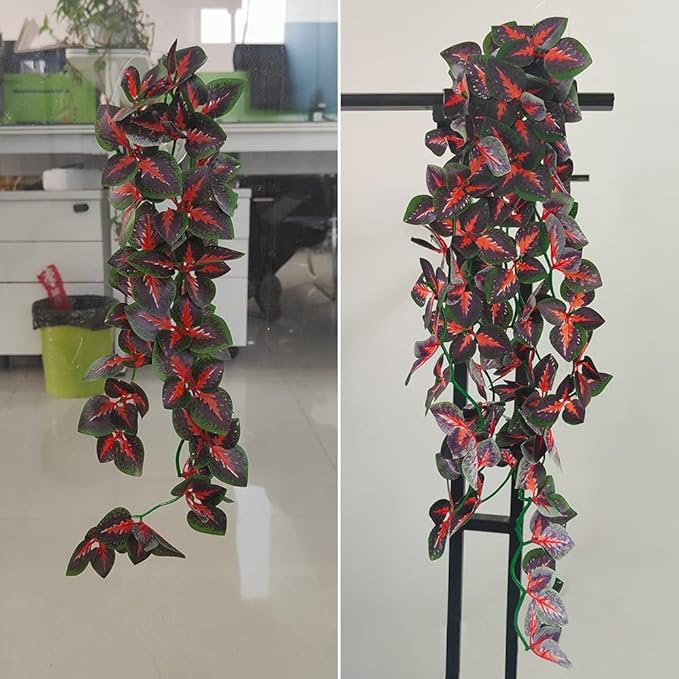 Dsoar 30cm/12in Aquarium Decorations Plants Artificial Fake Plastic Water Grass Plants for Fish Tank Aquarium Decor Artificial Hanging Plants
