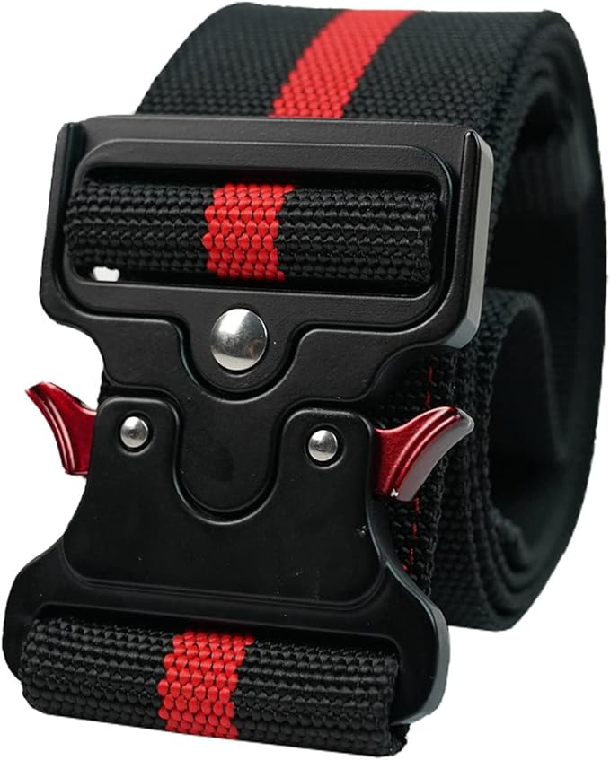 MELOTOUGH 2" Nylon Web Work Belt with Heavy Duty Quick Release Rugged Metal Buckle outdoor men's belt