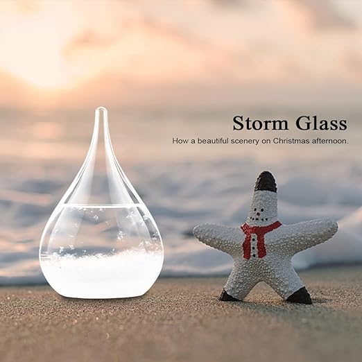 Storm Glass Weather Predictor,Christmas Unique Gifts, Christmas Snow Globe Barometer, Storm Glass Weather Station, Decorative Weather Predictor,Decorative Glass Bottles for Home and Office
