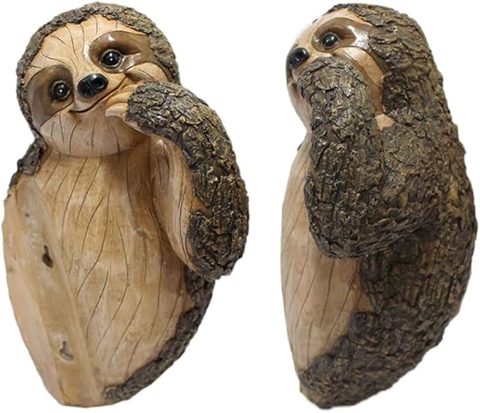 Sloth Tree Hugger, Outdoor Decorations, Resin Garden Sculpture Ornament, Tree Peeker Statue, Halloween Gardening Gifts for Housewarming, Handmade with Details, Durable & Waterproof