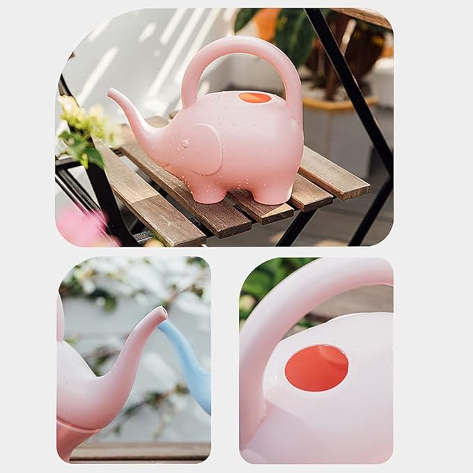 0.4 Gallon Plastic Watering Can Small Lightweight Cute Indoor Outdoor Garden Plants, Adult Elephant Watering Can STYLE1: Blue