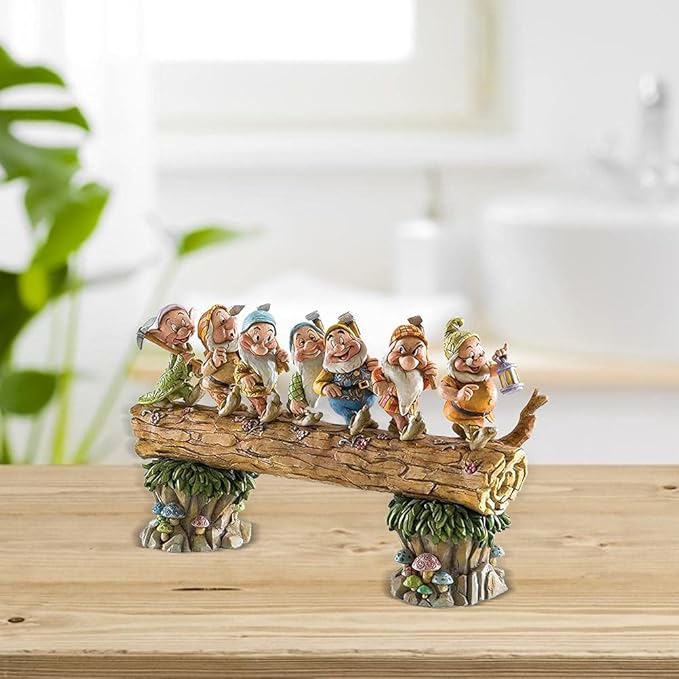 Dan&Dre Garden Gnome Statue - Cute 7 Gnome Dwarfs Elves Fairy Ornaments, Weather- Resist Goblin Statue, Indoor Outdoor Decoration for Gardens,Trees, Flower Beds, Fences, Sidewalks