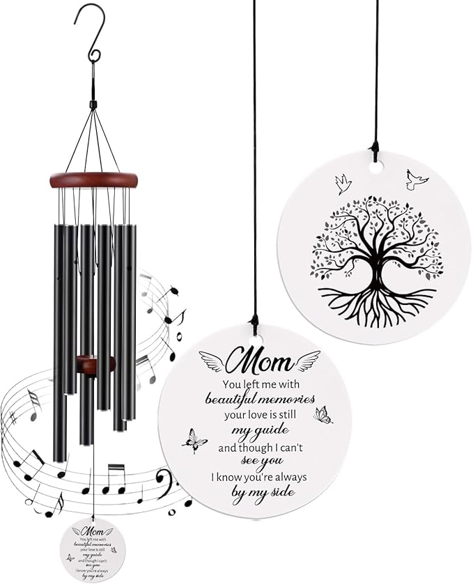 BeauGift Memorial Gifts for Loss of Mom, Wind Chimes for Loss of Mother, Sympathy Bereavement Remembrance Gift for Loss of Mother, in Memory of Mom Gifts