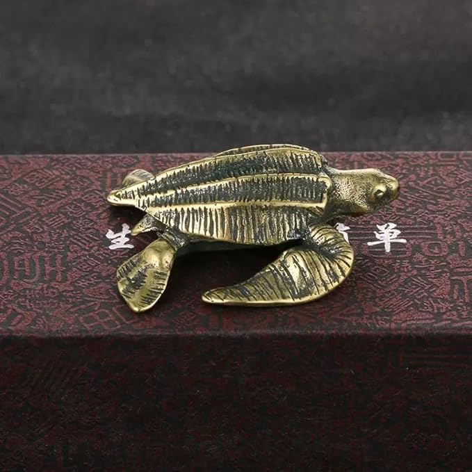 3Pcs Brass Turtle Statue Figurine Decor, Retro Mini Copper Snail Statue Home Decoration for Living Room and Desk, Outdoor Pond Garden Lawn Decor Landscaping,Landscape Animal Statue