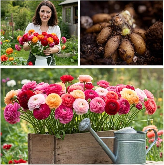 Ranunculus Mix Color Bulbs for Planting (10 Bulbs)