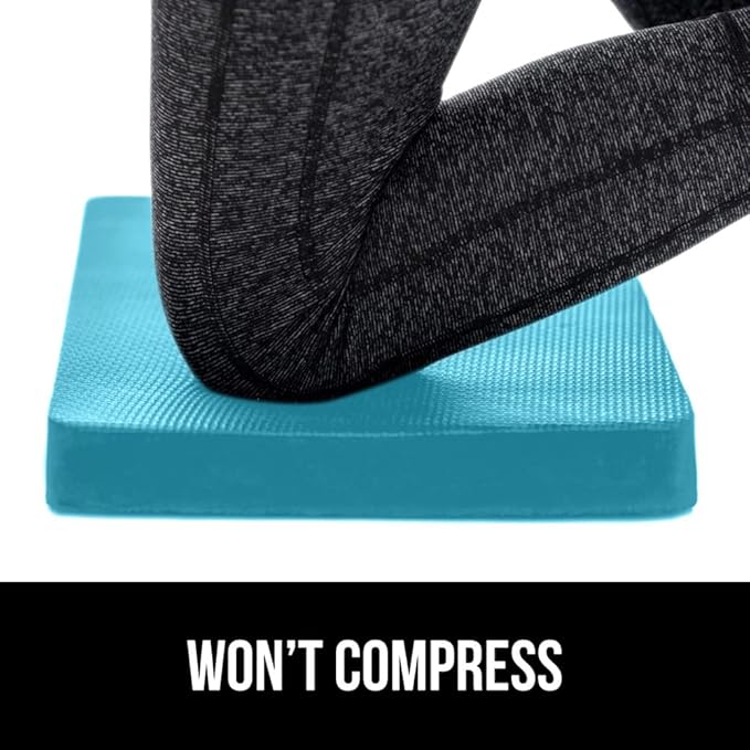GORILLA GRIP Extra Thick Patent Pending Soft Foam Kneeling Pad, 2 PK, Supportive Large Cushion Knee Pads for Gardening, Baby Bath, Dirt and Water Resistant, Workout, Garden Supplies, 17.5x11 Turquoise