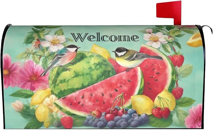 Watermelon Mailbox Covers Magnetic Letterbox Covers 21x18 Inch for Garden Outdoor Decoration