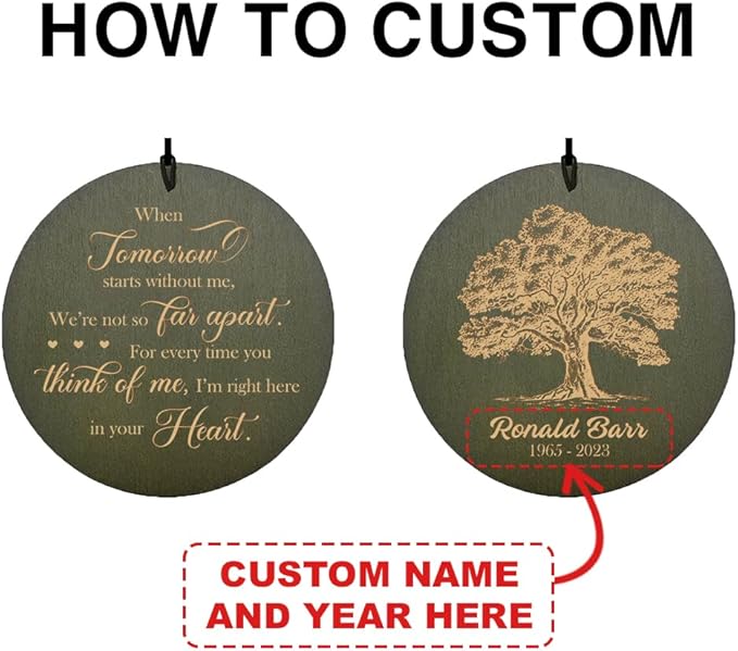 Astarin Personalized Memorial Wind Chimes Gift for Loss of a Loved One,Customized Sympathy Wind Chimes,Bereavement/Memorial Gifts in Memory of Loved One Loss for Outside(Produced in USA)