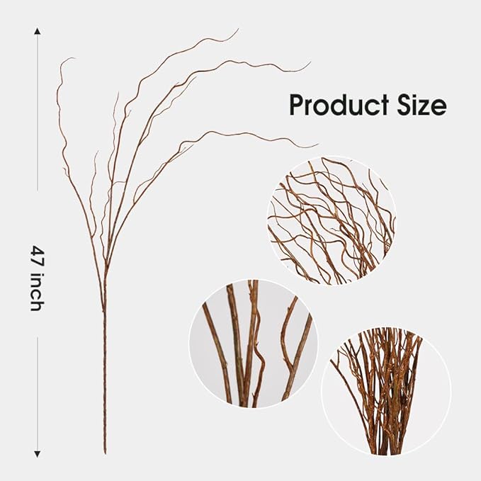 Artificial Plants Faux Greenery Eucalyptus Stems,Faux Branches for Vase Filler,Artificial Ficus Twig Branches Stems for Shop Garden Office Home Décor (3, Stems02)