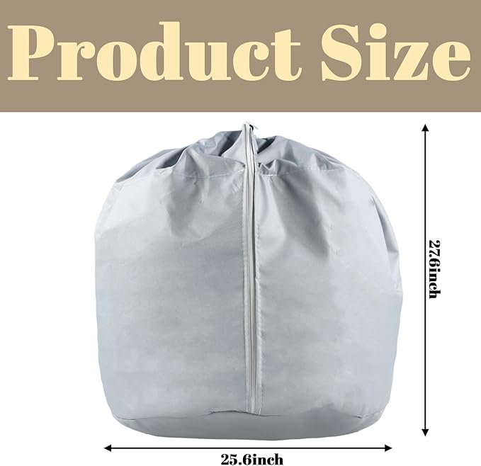 Plant Winter Protection Pot for Winter - Anti-Frost Winter Pot Plant Cover with Drawstring and Zipper,17.7" x 19.7" Plant Pot Frost Protection Bag for Winter Outdoor Fruit Trees ,Bonsai plants ,Shrubs