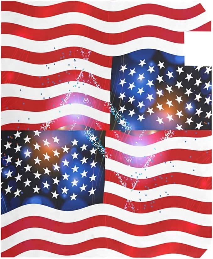 American Flag Patriotic Mailbox Cover Magnetic Independence Day 4th of July Mailbox Cover MailWraps Garden Yard Home Decor Oversized-25.5" x20.8"