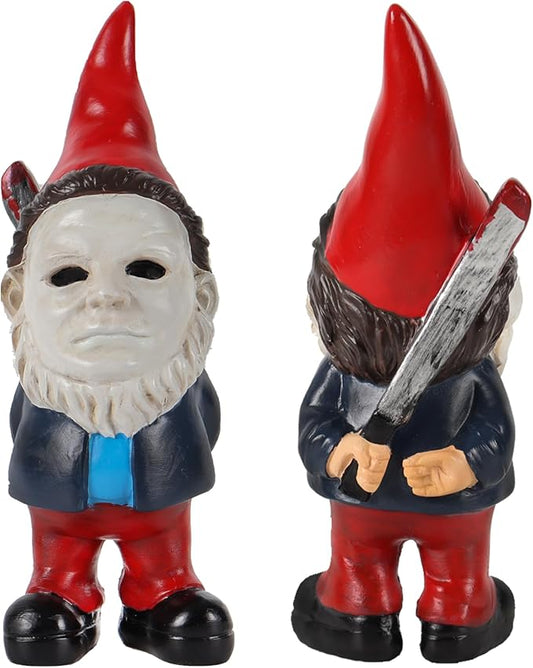 Horror Decor Halloween Decorations Indoor Garden Gnome Garden Statue Home Décor (A.red)