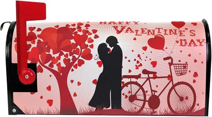 WOOR Valentine's Day Magnetic Magnetic Mailbox Cover Standard Size for Garden Yard Outdoor Decorations-18 x 20.8"