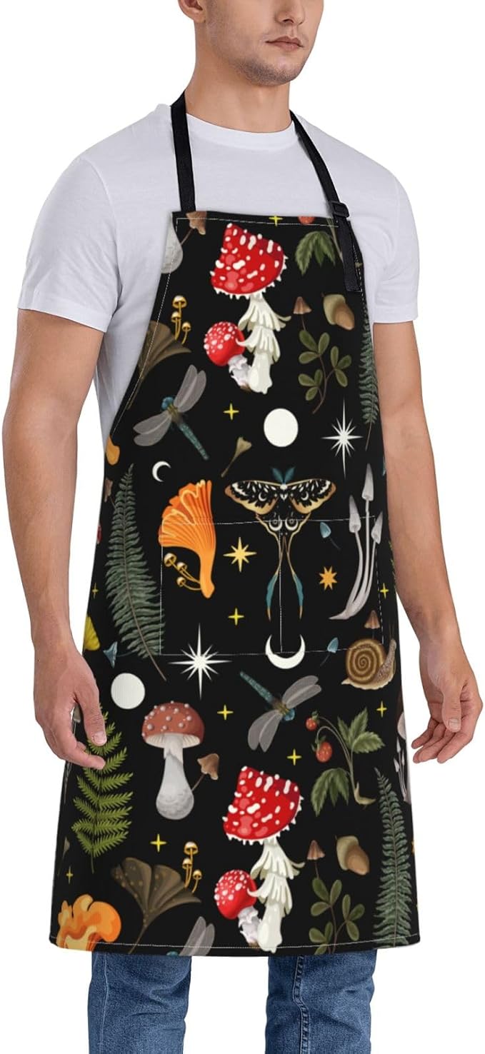 Siiuuol Cute Cats Unisex Waterproof Kitchen Chef Apron - With Adjustable Bib Apron