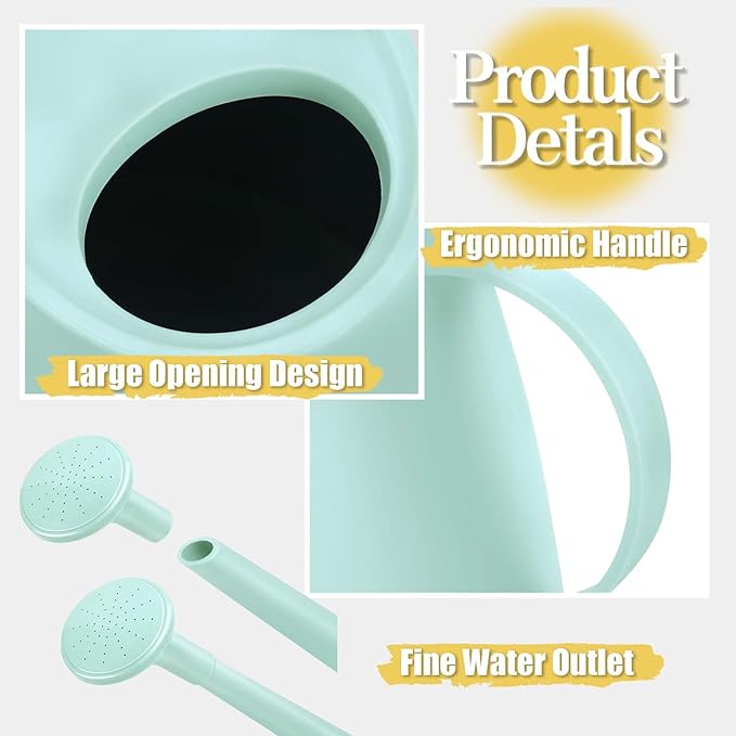 Watering Can for Indoor Plants, Small Watering Cans for House Plant Garden Flower, Long Spout Water Can for Outdoor Watering Plants 1. 8L 1/2 Gallon