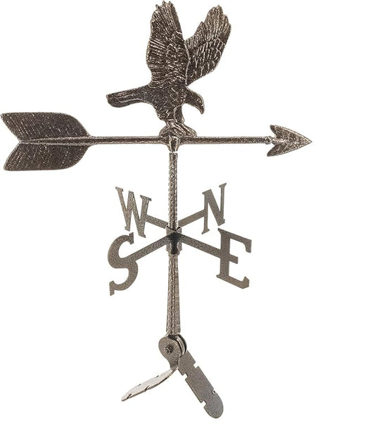 Montague Metal Products - Weathervane - Cast Aluminum Weathervane -Includes Roof Mount - 6 Colors Available (Eagle, Hammered Bronze)