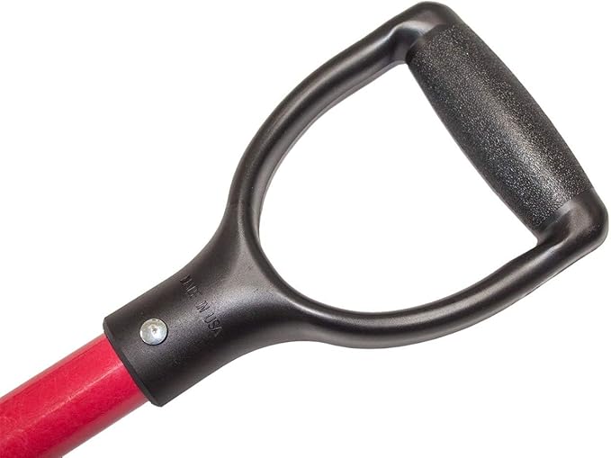 BULLY TOOLS 32520 14-Gauge Square Point Shovel with Fiberglass Handle (D-Grip)