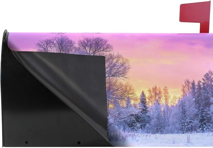 WOOR Winter Magnetic Magnetic Mailbox Cover Standard Size for Garden Yard Outdoor Decorations-18 x 20.8"