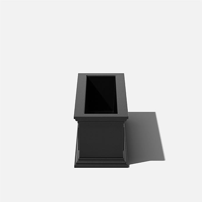 Veradek Brixton Window Box Plastic Planter - Large Rectangular Planter for Outdoor Balcony/Windowsill | Crack-Resistant All-Weather | Classic Estate Design for Flowers, Herbs, Succulents