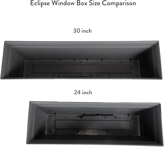 The HC Companies 30" Eclipse Plastic Window Box 7.76"x29.98"x6.57" Plastic Eclipse in Warm Gray Color