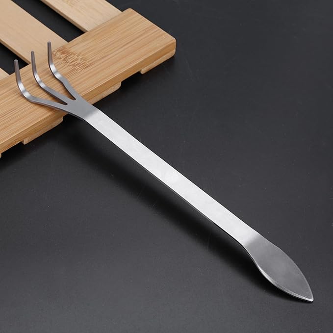 Hand Rake, 3 Prong Bonsai Rake, 9In Small Rakes Suitable for Loose Soil, Removal of Surface Weeds, Planting Bonsai Trees