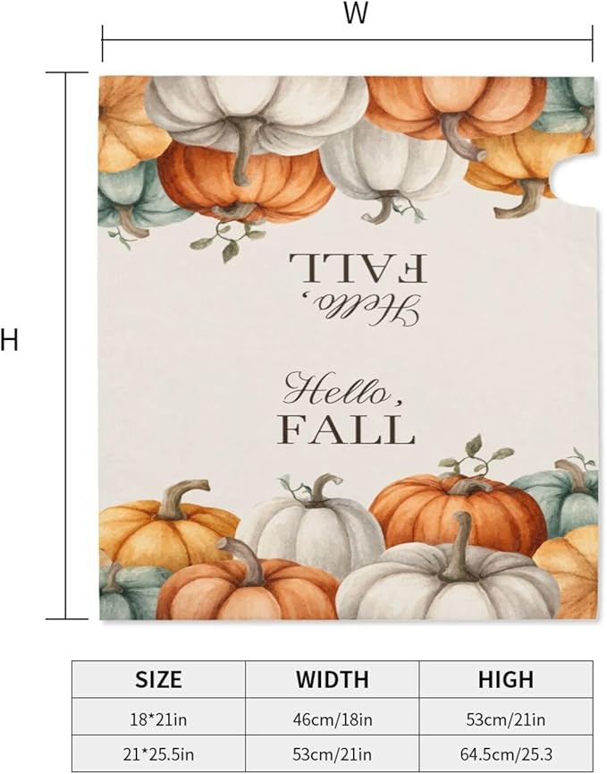 Festive Magnetic Mailbox Cover Pumpkin Fall Thanksgiving Outdoor Mailbox Protector Holiday Seasonal Decorative Garden Yard Home Large Size 25.5 x 21 Inch