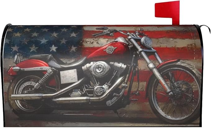 American Flag Mailbox Covers Magnetic Letterbox Covers 21x18 Inch for Garden Outdoor Decoration