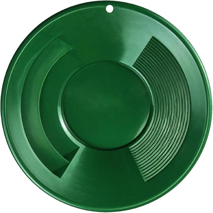 ASR Outdoor 14" Gold Pan Gold Prospecting Beginners Kit, Collection Tools, 5 Piece Green