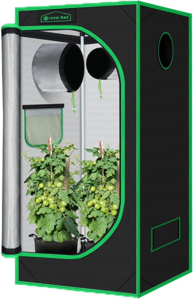3x3 Grow Tent, 36"x36"x72" Growing Tent with Observation Window and Floor Tray for Hydroponics Indoor Plant Growing 3x3 Grow Room