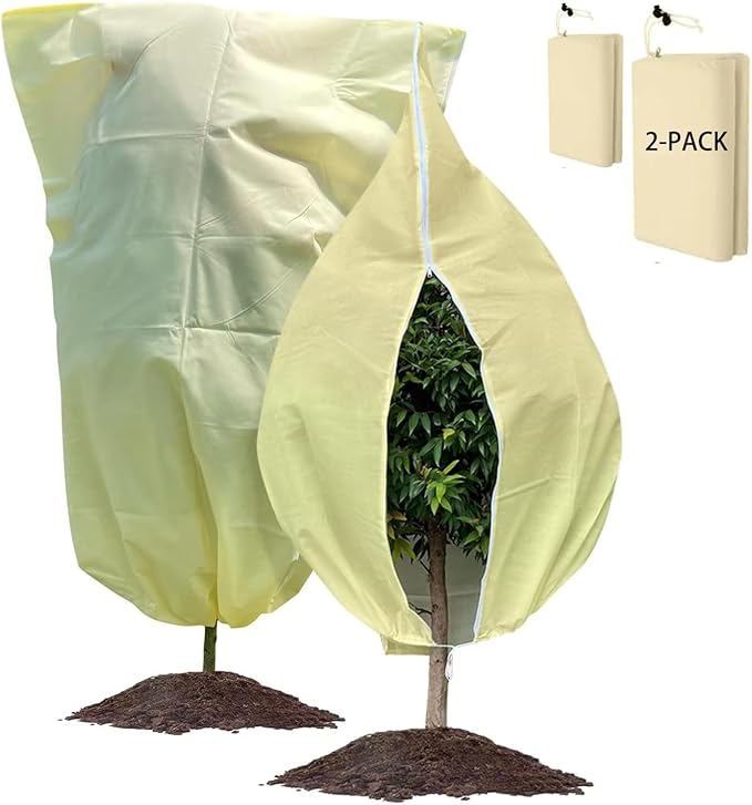 2-Piece setRose Bush Covers for Winter, 47.2 x 70.8 inchesPlant Freeze Protection Covers, Winter Garden Plant ProtectionReusable