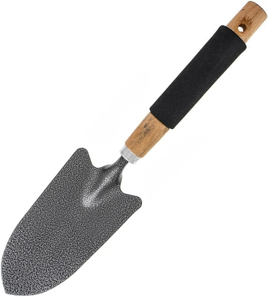 Wooden Steel Handheld Garden Round Point Shovel Tool 14 Inch