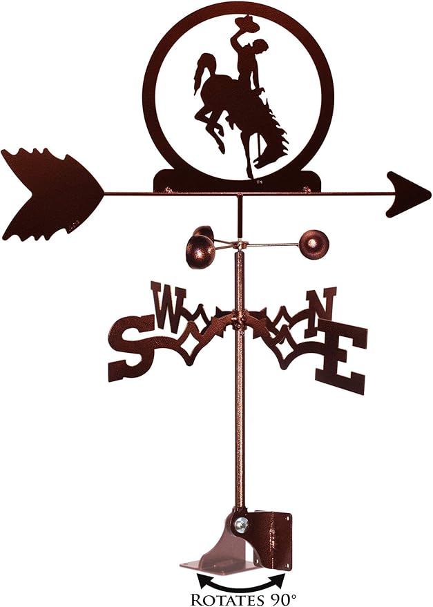 SWEN Products Wyoming Bucking Horse Weathervane (Adjustable Mount Include)