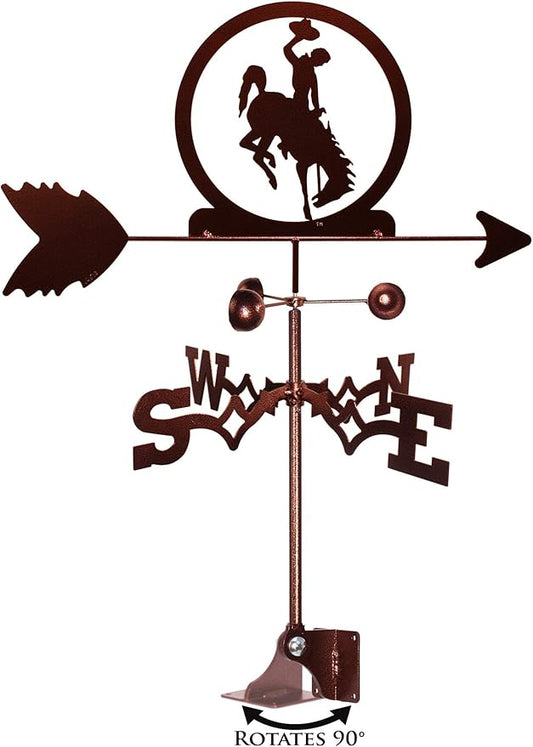 SWEN Products Wyoming Bucking Horse Weathervane (Adjustable Mount Include)