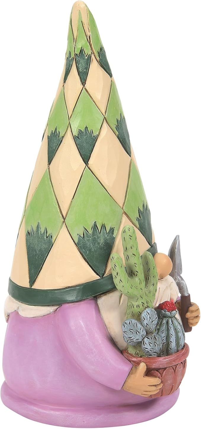 Enesco Jim Shore Heartwood Creek Succulent Gardener Gnome Figurine, 5.75 Inch, Multicolor
